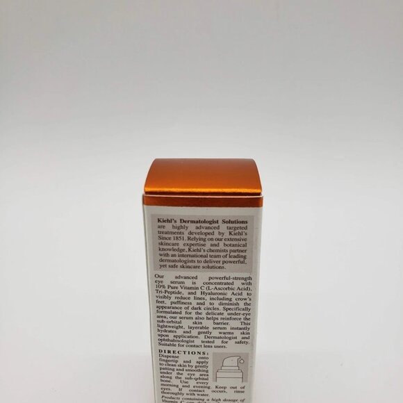 Kiehl's Powerful-Strength Dark Circle Reducing Vitamin C Eye Serum 0.5oz 15ml - Picture 2 of 3